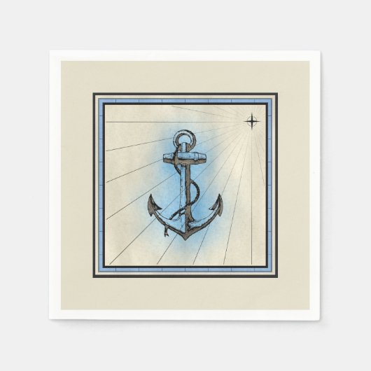  Anker Standaard Cocktail Papier Servet (Voorkant)