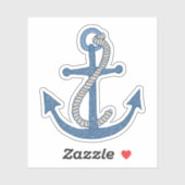 Anker stickers - met de hand getekende, krabbly st (Vel)