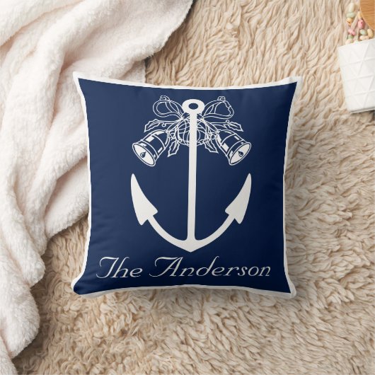 anker strand bruiloft aangepaste naam kussen (Deken)