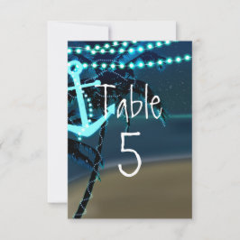 Anker Strand Palmboom Trouwtafel Nummerkaart Kaart