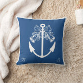 Anker Strand Wedding Custom Monogram Kussen (Deken)