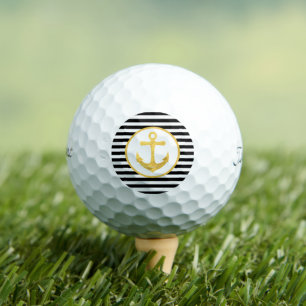 Anker & Strepen Maritiem Thema Golfballen