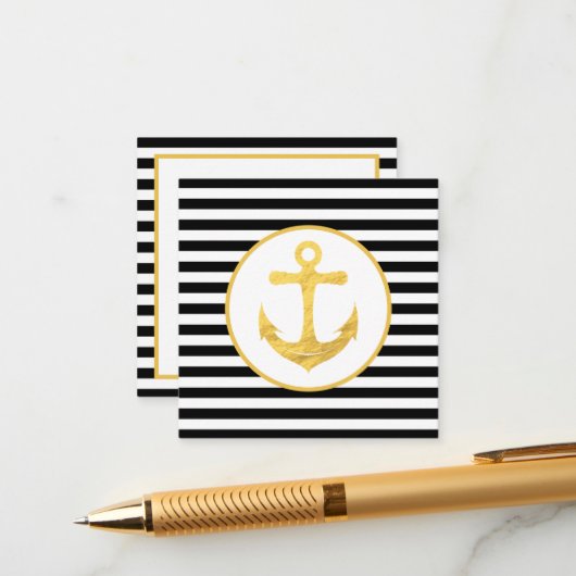 Anker & Strepen | Nautisch thema | Kaart behuizing (Voorkant / Achterkant in situ)
