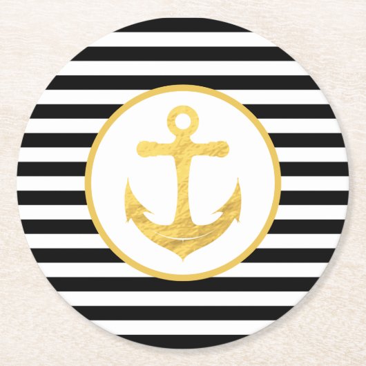 Anker & Strepen | Nautisch thema | ONDERZETTERS (Voorkant)