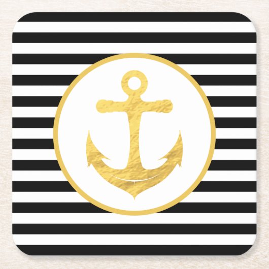 Anker & Strepen | Nautisch thema | ONDERZETTERS (Voorkant)