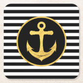 Anker & Strepen | Nautisch thema | ONDERZETTERS (Voorkant)