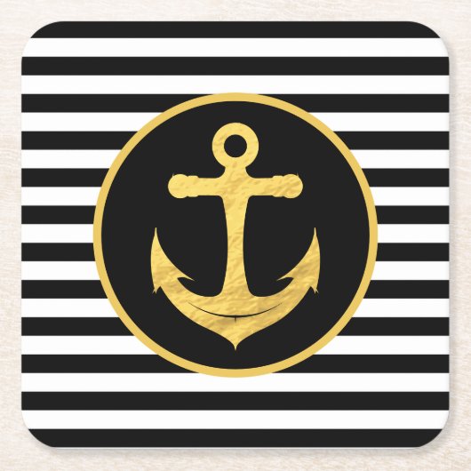 Anker & Strepen | Nautisch thema | ONDERZETTERS (Voorkant)