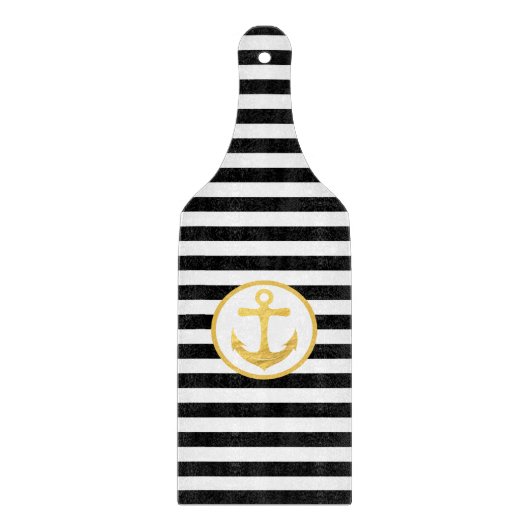 Anker & Strepen | Nautisch thema | Snijplank (Voorkant)