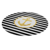 Anker & Strepen | Nautisch thema | Snijplank (Hoek)