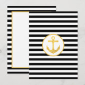 Anker & Strepen | Nautisch thema | WENSKAARTEN Bedankkaart (Voorkant / Achterkant)