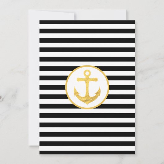 Anker & Strepen | Nautisch thema | WENSKAARTEN Bedankkaart (Voorkant)