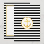 Anker & Strepen | Nautisch thema | WENSKAARTEN Bedankkaart (Voorkant / Achterkant)