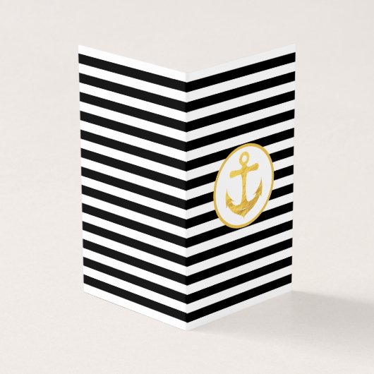 Anker & Strepen | Nautisch thema | WENSKAARTEN Kaart (Buitenkant)