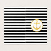 Anker & Strepen | Nautisch thema | WENSKAARTEN Kaart (Buitenkant ongevouwen)