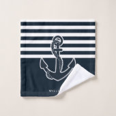 Anker & Stripes Bad Handdoek (Wasdoekje)