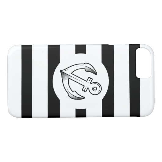 Anker & Stripes Case-Mate iPhone Case (Achterkant (Horizontaal))