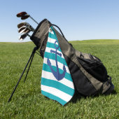 Anker & Stripes Golfhanddoek (Groen)