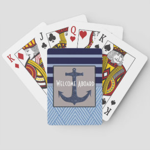 Anker & Stripes Nautisch ontwerp Speelkaarten