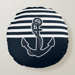Anker & Stripes Rond Kussen