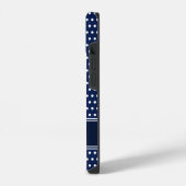 Anker Symbool Maritiem Blauw en Wit Aangepaste Naa iPhone Hoesje (Linkerkant)