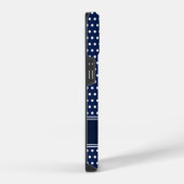 Anker Symbool Maritiem Blauw en Wit Aangepaste Naa iPhone Hoesje (Rechterkant)