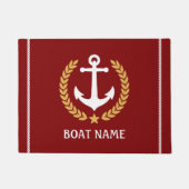 Anker Thema Gouden Laurierster Bootnaam Deurmat (Voorkant)