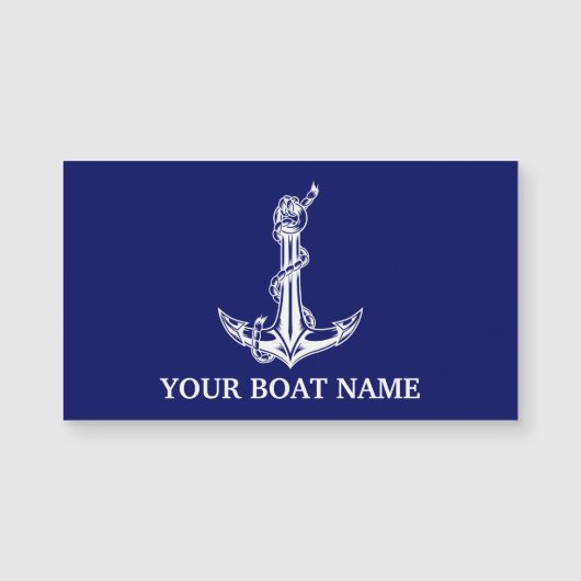Anker Touw Boot Naam Vintage Scheepvaart (Voorkant)