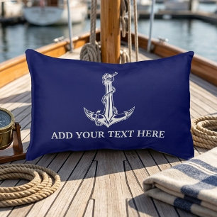 Anker Touw Boot Naam Vintage Scheepvaart Accent Kussen