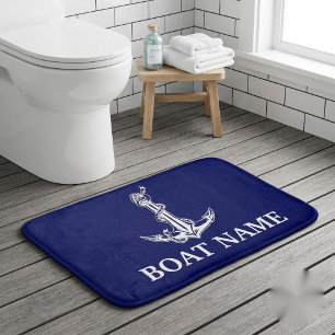 Anker Touw Boot Naam Vintage Scheepvaart Badmat
