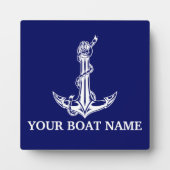 Anker Touw Boot Naam Vintage Scheepvaart Fotoplaat (Voorkant)
