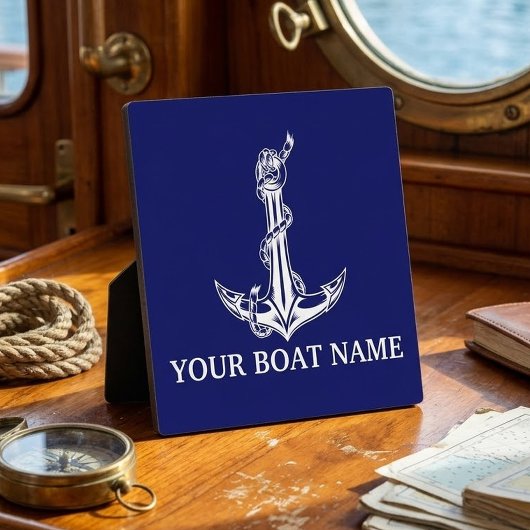 Anker Touw Boot Naam Vintage Scheepvaart Fotoplaat