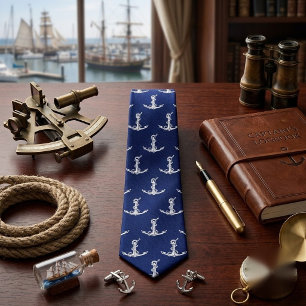 Anker Touw Vintage Scheepvaart Stropdas