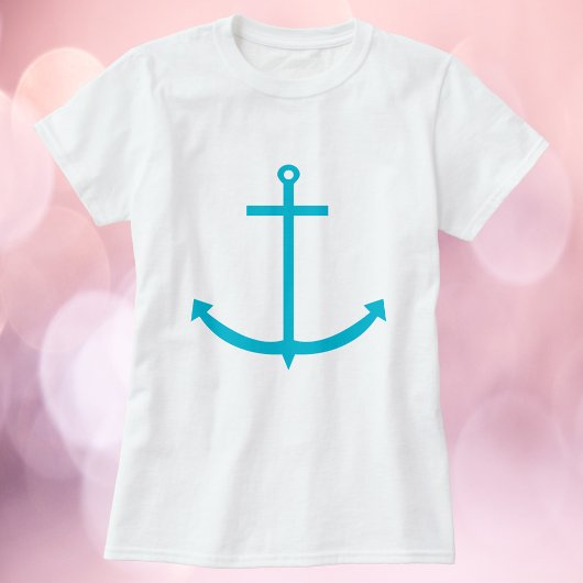 anker turquoise nautisch t-shirt