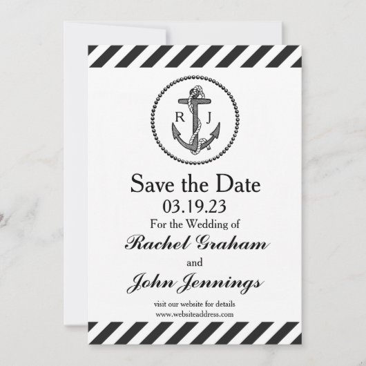 Anker uit de oude doos - Bewaar de datum Save The Date (Voorkant)