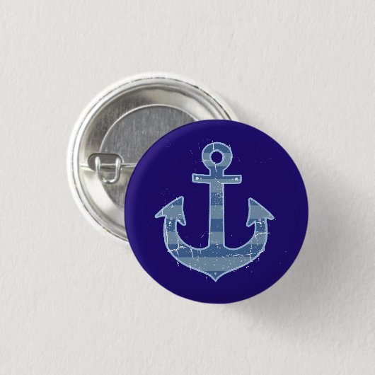 anker van de zee-zeemacht ronde button 3,2 cm (Voorkant /achterkant)