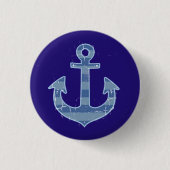 anker van de zee-zeemacht ronde button 3,2 cm (Voorkant)