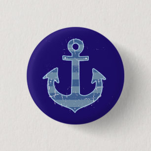 anker van de zee-zeemacht ronde button 3,2 cm