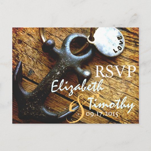 Anker van Liefde RSVP Briefkaart (Voorkant)