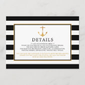 Anker van nautisch goud, detail van zwart & goud v informatiekaartje (Voorkant)