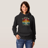 Anker van oud schip Pontonboot Kapitein Pap Hoodie (Voorkant volledig)