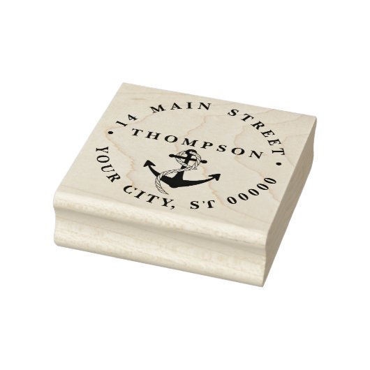 Anker van schepen met vintage zeilnavigatie Preppy Rubberstempel (Stempel)