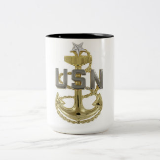 Anker van Senior Chief Petty Officer (SCPO) van de Tweekleurige Koffiemok