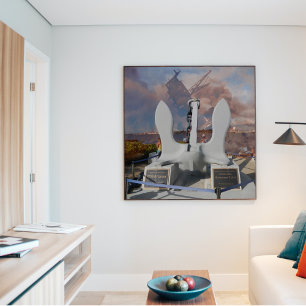Anker van USS Arizona en schip bij Pearl Harbor Poster
