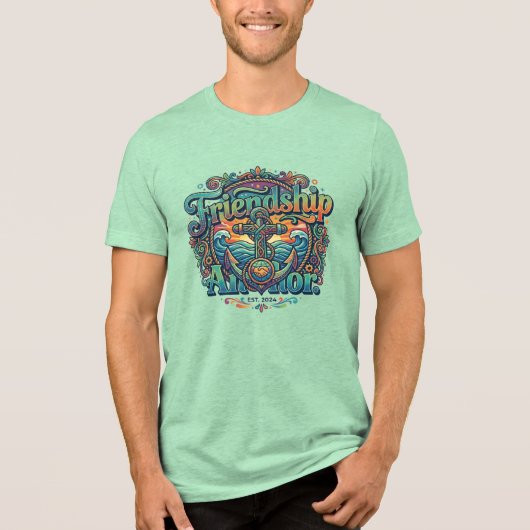 Anker van Vriendschap Tri-Blend Shirt (Voorkant)