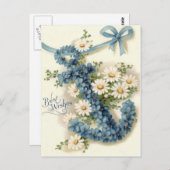 Anker Vergeet-me-niet Daisy Briefkaart (Voorkant / Achterkant)