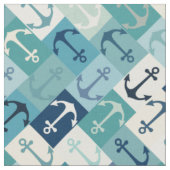 anker visgraat blauw stof (Close Up)