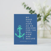 Anker voor de soep (Hebreeuws 6:19) Briefkaart (Staand voorkant)