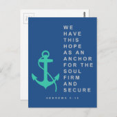 Anker voor de soep (Hebreeuws 6:19) Briefkaart (Voorkant / Achterkant)