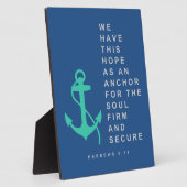 Anker voor de soep (Hebreeuws 6:19) Fotoplaat (Zijkant)