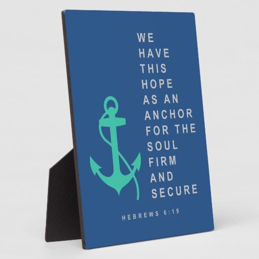 Anker voor de soep (Hebreeuws 6:19) Fotoplaat (Zijkant)